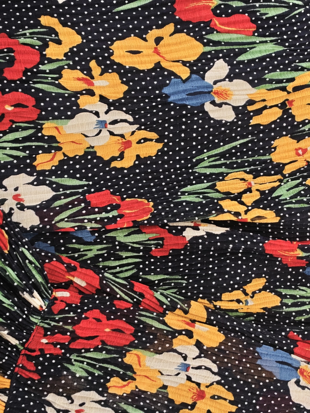 Tory Burch  Floral Tie-Neck Long Sleeve Dress - Picture 9 of 9